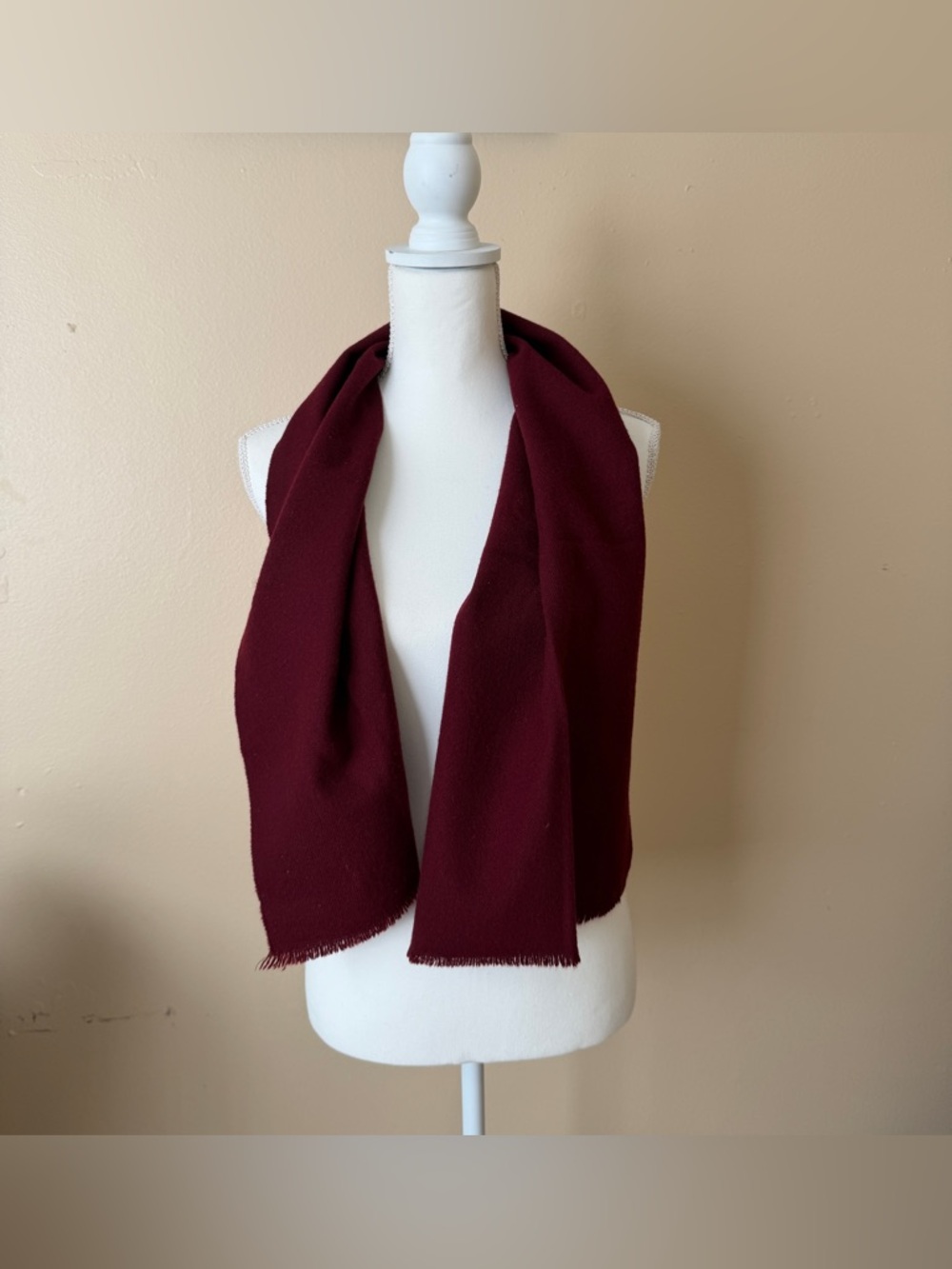 Jacob Reesd’s Sons by Cisco Unisex Burgundy 100% Pure Cashmere Scarf 13”x50”